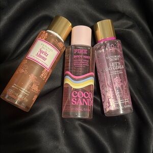 Victoria's Secret Body Mist Trio - Gold, Pink, Purple